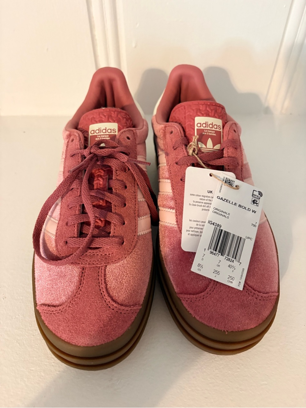 adidas Pink Suede Gazelle Bold W Sneakers